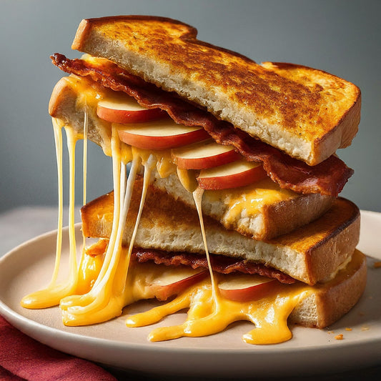 Air Fryer Grilled Cheese with Apples and Bacon